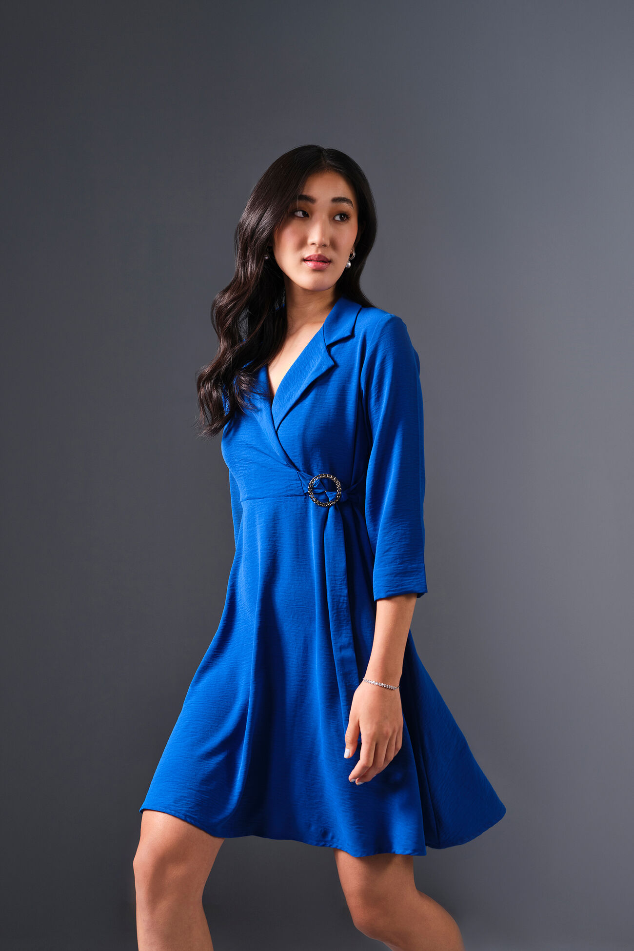 Jules Wrap Dress, Blue, image 3